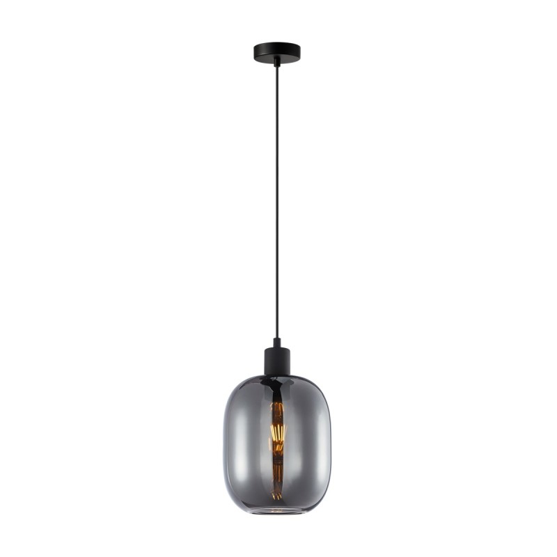 Pakabinamas šviestuvas Talia 1xE27 Juoda Dūmų (PND-36479A-1-BK-SG)