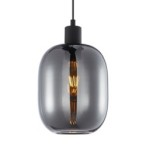 Pakabinamas šviestuvas Talia 1xE27 Juoda Dūmų (PND-36479A-1-BK-SG)
