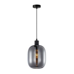 Pakabinamas šviestuvas Talia 1xE27 Juoda Dūmų (PND-36479A-1-BK-SG)