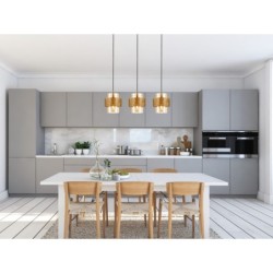 Pakabinamas šviestuvas Vinoti 3xE27 Gintaro Aukso (PND-22132-3S-GD-AMB)