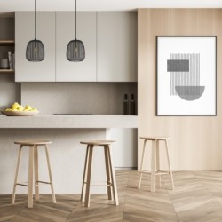 Pakabinamas šviestuvas Amiria 1xE27 Juoda (PND-28612-BK-SG)