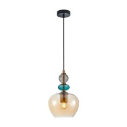 Pakabinamas šviestuvas Busco 1xE27 Gintaro Aukso (PND-30263-1A-BRO-AMB)