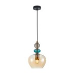 Pakabinamas šviestuvas Busco 1xE27 Gintaro Aukso (PND-30263-1A-BRO-AMB)