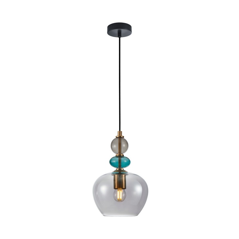 Pakabinamas šviestuvas Busco 1xE27 Aukso Juoda (PND-30263-1A-BRO-SG)
