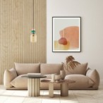 Pakabinamas šviestuvas Busco 1xE27 Aukso Juoda (PND-30263-1B-BRO-AMB)