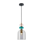 Pakabinamas šviestuvas Busco 1xE27 Aukso Juoda (PND-30263-1B-BRO-SG)
