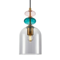 Pakabinamas šviestuvas Busco 1xE27 Aukso Juoda (PND-30263-1B-BRO-SG)