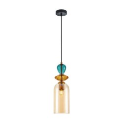 Pakabinamas šviestuvas Busco 1xE27 Aukso Juoda (PND-30263-1C-BRO-AMB)