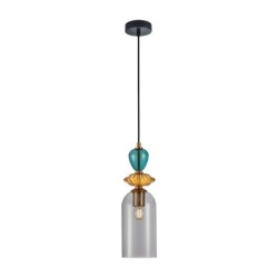 Pakabinamas šviestuvas Busco 1xE27 Aukso Juoda (PND-30263-1C-BRO-SG)