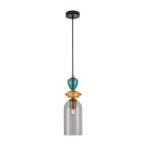 Pakabinamas šviestuvas Busco 1xE27 Aukso Juoda (PND-30263-1C-BRO-SG)