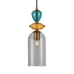 Pakabinamas šviestuvas Busco 1xE27 Aukso Juoda (PND-30263-1C-BRO-SG)