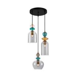 Pakabinamas šviestuvas Busco 3xE27 Aukso Juoda (PND-30263-3A-BRO-SG)