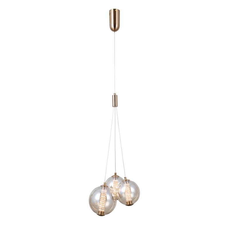 Pakabinamas šviestuvas Butero LED 12W 3000K Aukso (PND-34359-3-HBR-AMB)