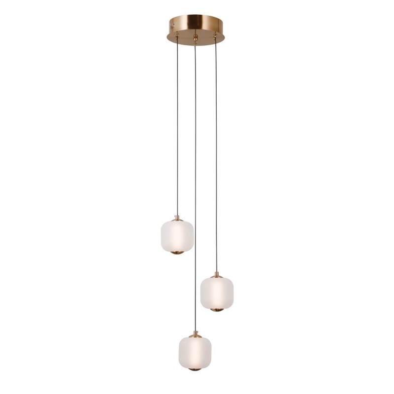 Pakabinamas šviestuvas Ganti LED 8W 3000K Aukso (PND-34362-3-HBR-OPAL)