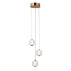Pakabinamas šviestuvas Ganti LED 8W 3000K Aukso (PND-34362-3-HBR-OPAL)