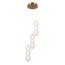 Pakabinamas šviestuvas Ganti LED 20W 3000K Aukso (PND-34362-9-HBR-OPAL)