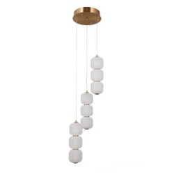 Pakabinamas šviestuvas Ganti LED 20W 3000K Aukso (PND-34362-9-HBR-OPAL)