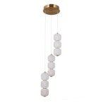 Pakabinamas šviestuvas Ganti LED 20W 3000K Aukso (PND-34362-9-HBR-OPAL)