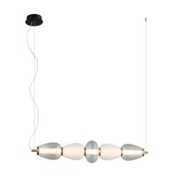Pakabinamas šviestuvas Gastel LED 22W 3000K Juoda Balta Skaidri (PND-74937-5-BK)