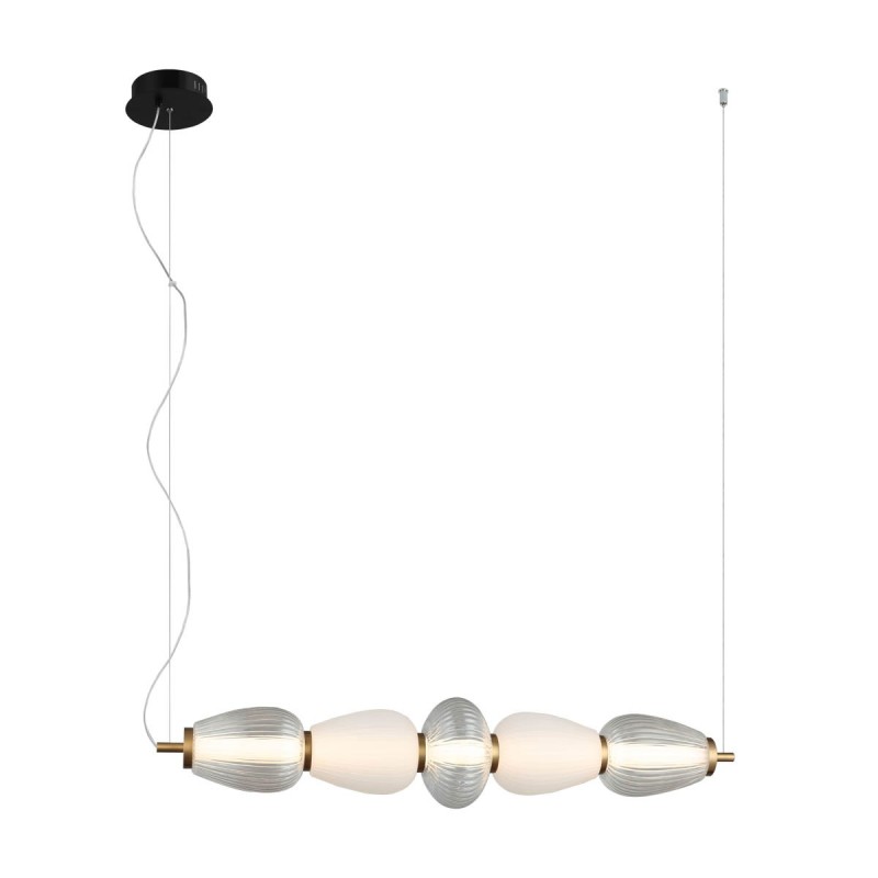 Pakabinamas šviestuvas Gastel LED 22W 3000K Juoda Balta Skaidri (PND-74937-5-BK)