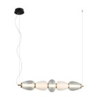 Pakabinamas šviestuvas Gastel LED 22W 3000K Juoda Balta Skaidri (PND-74937-5-BK)