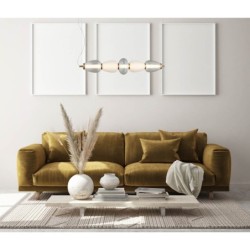 Pakabinamas šviestuvas Gastel LED 22W 3000K Juoda Balta Skaidri (PND-74937-5-BK)