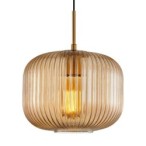 Pakabinamas šviestuvas Gavino 1xE27 Aukso (PND-26476-1-BRO-AMB)