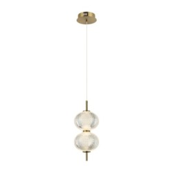 Pakabinamas šviestuvas Lazie LED 10W 3000K Žalvario Skaidri (PND-29038-2-GD)