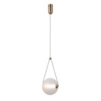 Pakabinamas šviestuvas Rastia LED 9W 3000K Aukso (PND-34361-M-HBR-OPAL)