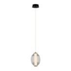Pakabinamas šviestuvas Rinot LED 8W 3000K Juoda Balta Skaidri (PND-45372-1-WH-CL)