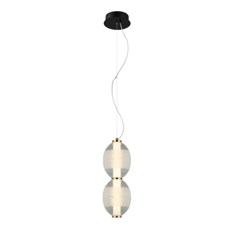 Pakabinamas šviestuvas Rinot LED 16W 3000K Juoda Balta Skaidri (PND-45372-2-WH-CL)