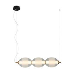 Pakabinamas šviestuvas Rinot LED 22W 3000K Juoda Balta Skaidri (PND-45372-3-WH-CL)
