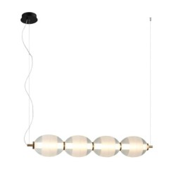 Pakabinamas šviestuvas Rinot LED 29W 3000K Juoda Balta Skaidri (PND-45372-4-WH-CL)
