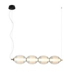 Pakabinamas šviestuvas Rinot LED 29W 3000K Juoda Balta Skaidri (PND-45372-4-WH-CL)
