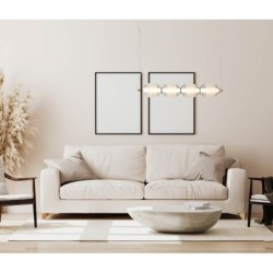 Pakabinamas šviestuvas Rinot LED 29W 3000K Juoda Balta Skaidri (PND-45372-4-WH-CL)