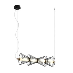 Pakabinamas šviestuvas Sanke LED 15W 3000K Juoda (PND-63849-4-BK)