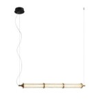 Pakabinamas šviestuvas Sanpo LED 19W 3000K Juoda Skaidri (PND-26384-3-GD-CL)