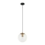 Pakabinamas šviestuvas Sarpo 1xE27 Žalvario (PND-58867-1S-BK-BRO)