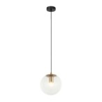 Pakabinamas šviestuvas Sarpo 1xE27 Žalvario (PND-58867-1S-BK-BRO)