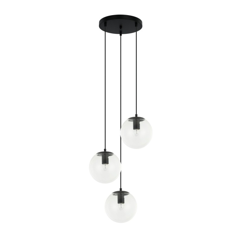 Pakabinamas šviestuvas Sarpo 3xE27 Juoda (PND-58867-3S-BK)