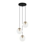 Pakabinamas šviestuvas Sarpo 3xE27 Žalvario (PND-58867-3S-BK-BRO)