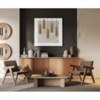 Pakabinamas šviestuvas Tecno 1xGU10 Aukso (PND-37492-1-GD)
