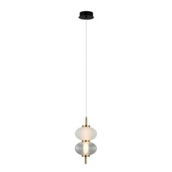 Pakabinamas šviestuvas Testa LED 8W 3000K Juoda Balta Skaidri (PND-84938-2-BK)