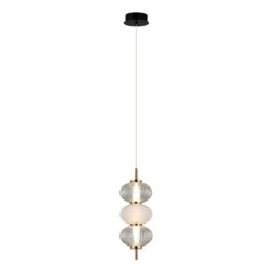 Pakabinamas šviestuvas Testa LED 12W 3000K Juoda Balta Skaidri (PND-84938-3-BK)