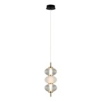 Pakabinamas šviestuvas Testa LED 12W 3000K Juoda Balta Skaidri (PND-84938-3-BK)