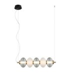 Pakabinamas šviestuvas Testa LED 19W 3000K Juoda Balta Skaidri (PND-84938-4-BK)