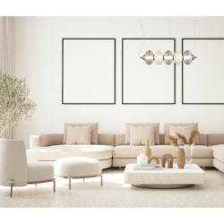 Pakabinamas šviestuvas Testa LED 19W 3000K Juoda Balta Skaidri (PND-84938-4-BK)