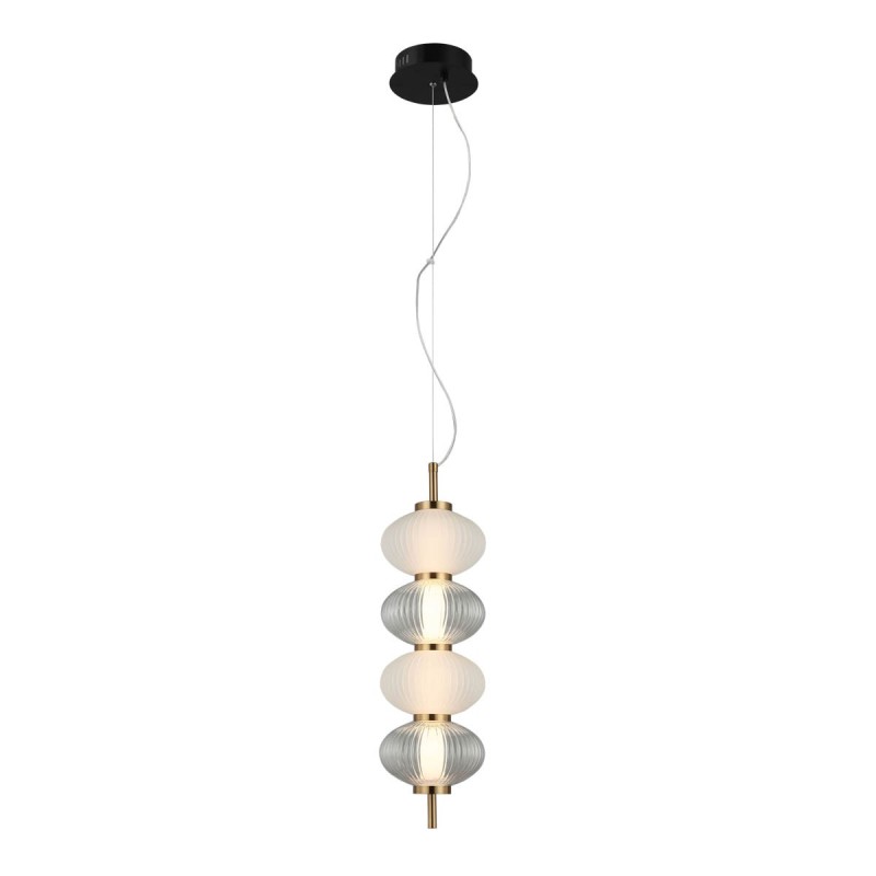 Pakabinamas šviestuvas Testa LED 16W 3000K Juoda Balta Skaidri (PND-84938-4V-BK)
