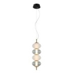 Pakabinamas šviestuvas Testa LED 16W 3000K Juoda Balta Skaidri (PND-84938-4V-BK)
