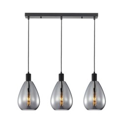 Pakabinamas šviestuvas Zulo 3xE27 Juoda (PND-27812-3-BK-SG)